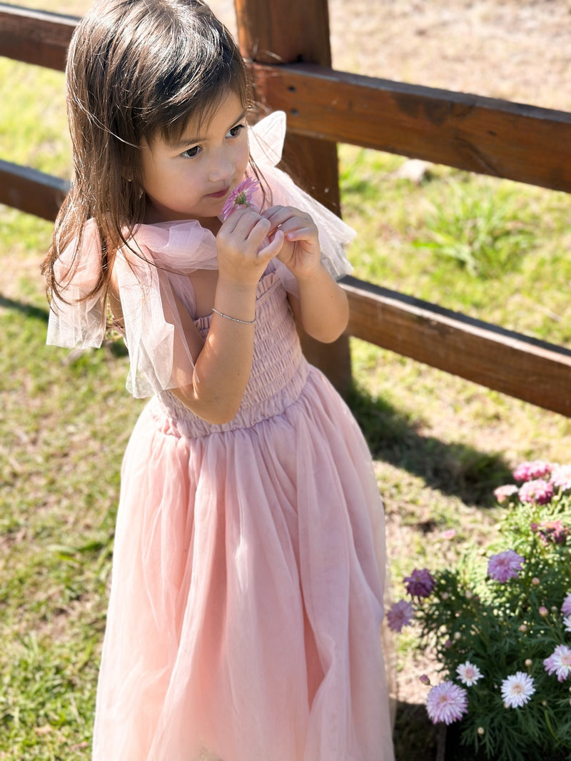 Willow Dusty Pink Girls Dress SIZE 1 - A Little Lacey
