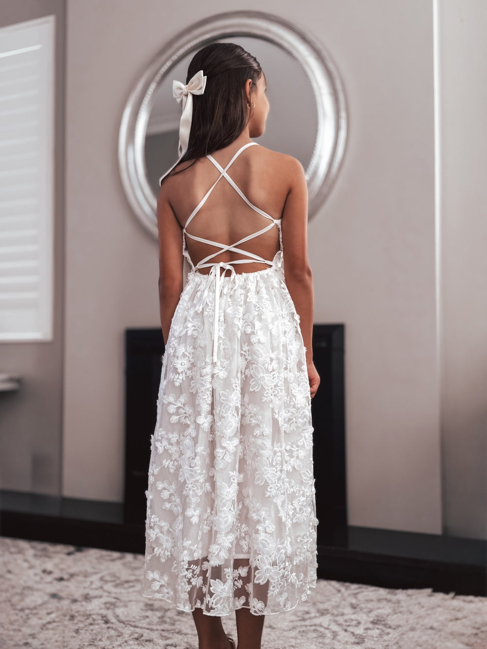 Classic Champagne Girls Hair Bow - A Little Lacey · Photo 3 of 5