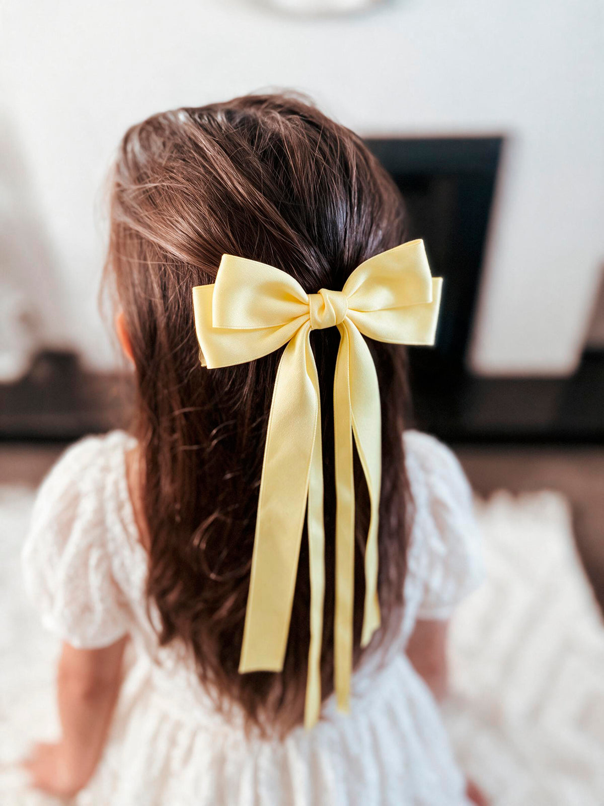 Classic Yellow Girls Hair Bow