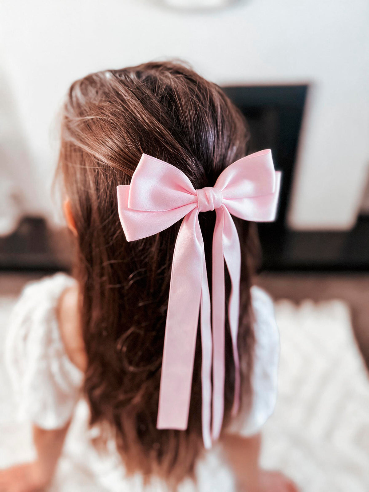 Classic Pale Pink Girls Hair Bow