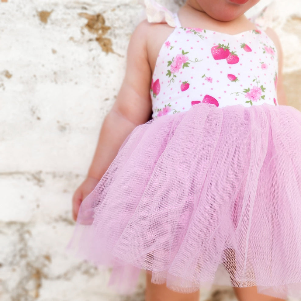 Frankie Baby Tutu Romper - Strawberry - A Little Lacey · Photo 3 of 15
