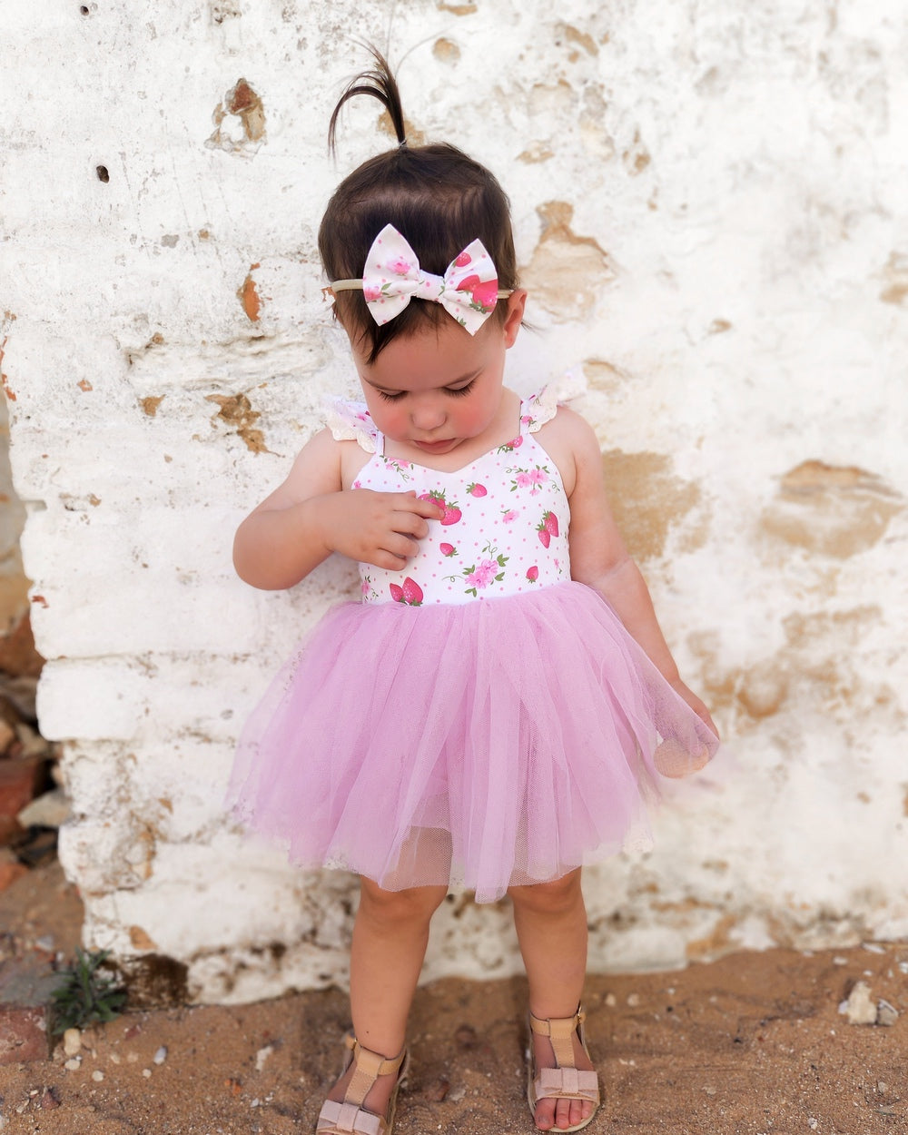 Frankie Baby Tutu Romper - Strawberry Size 00