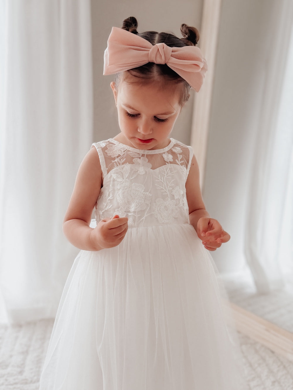 Dusty Pink Bow Girls Headband