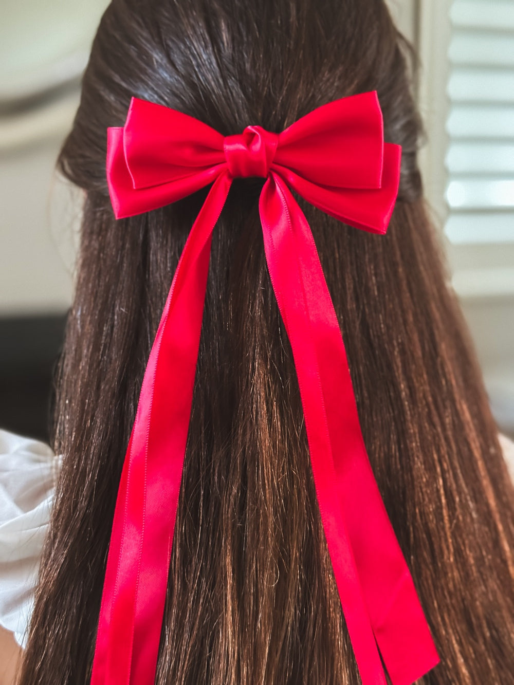 Classic Red Girls Hair Bow - All Accessories