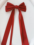 Classic Deep Red Girls Hair Bow - A Little Lacey · Photo 3 of 4