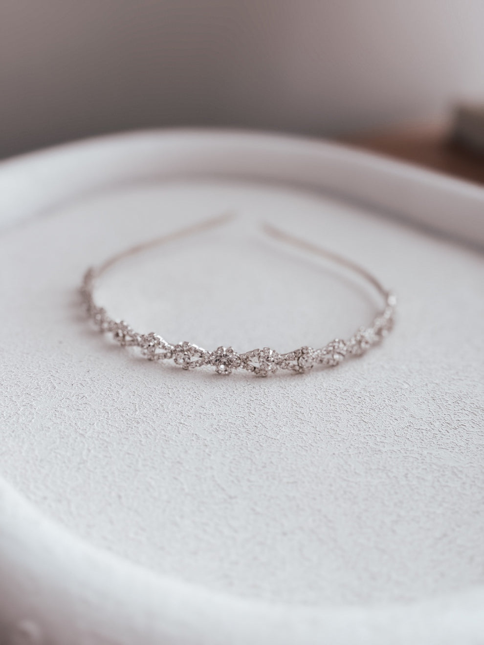Flower girl crystal headband accessory