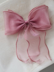 Curly Girls Mauve Bow - A Little Lacey