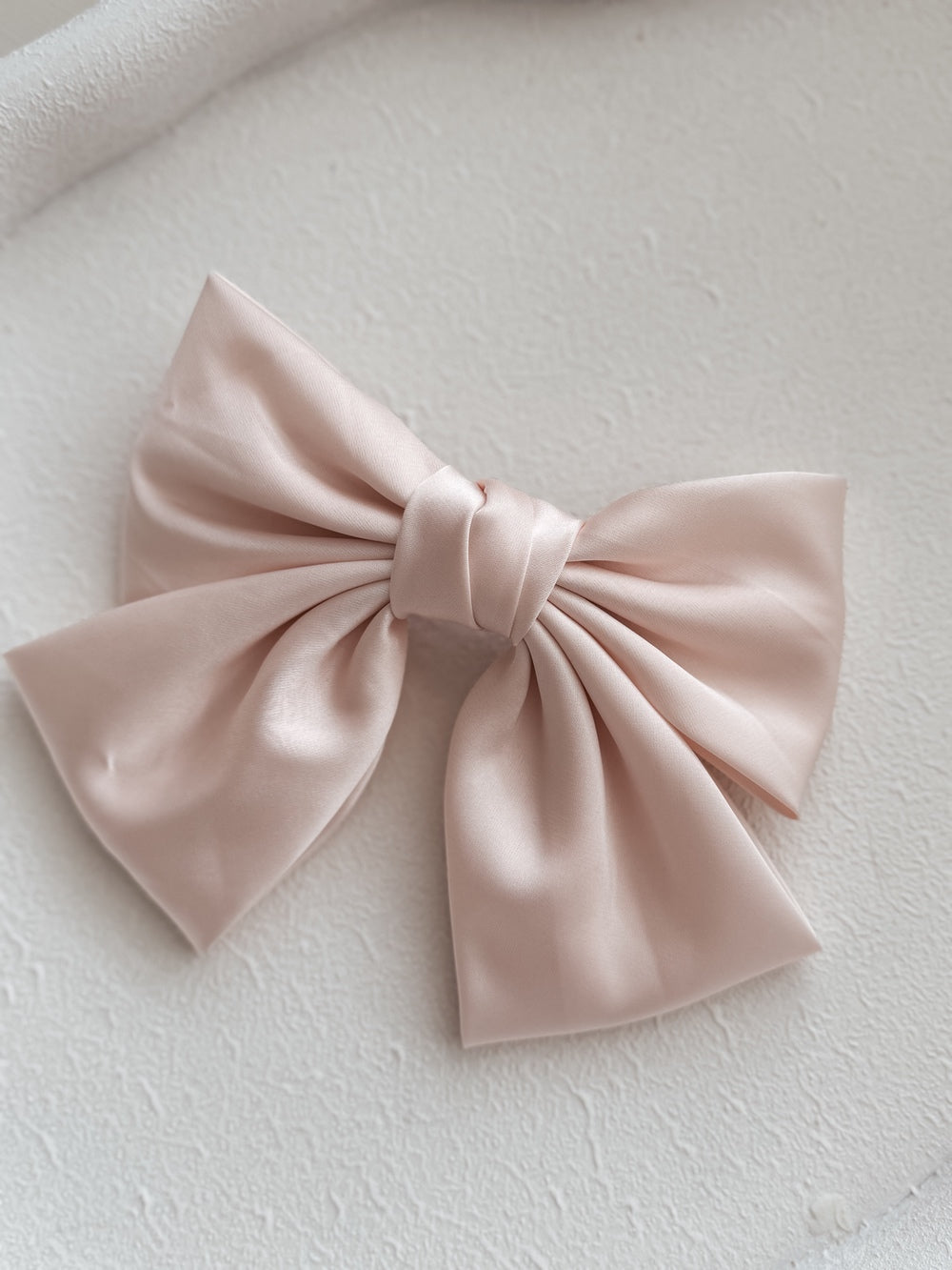 Girls Pink Satin Bow