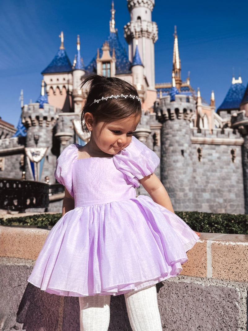 Lucy Puff Sleeve Lilac Baby Dress