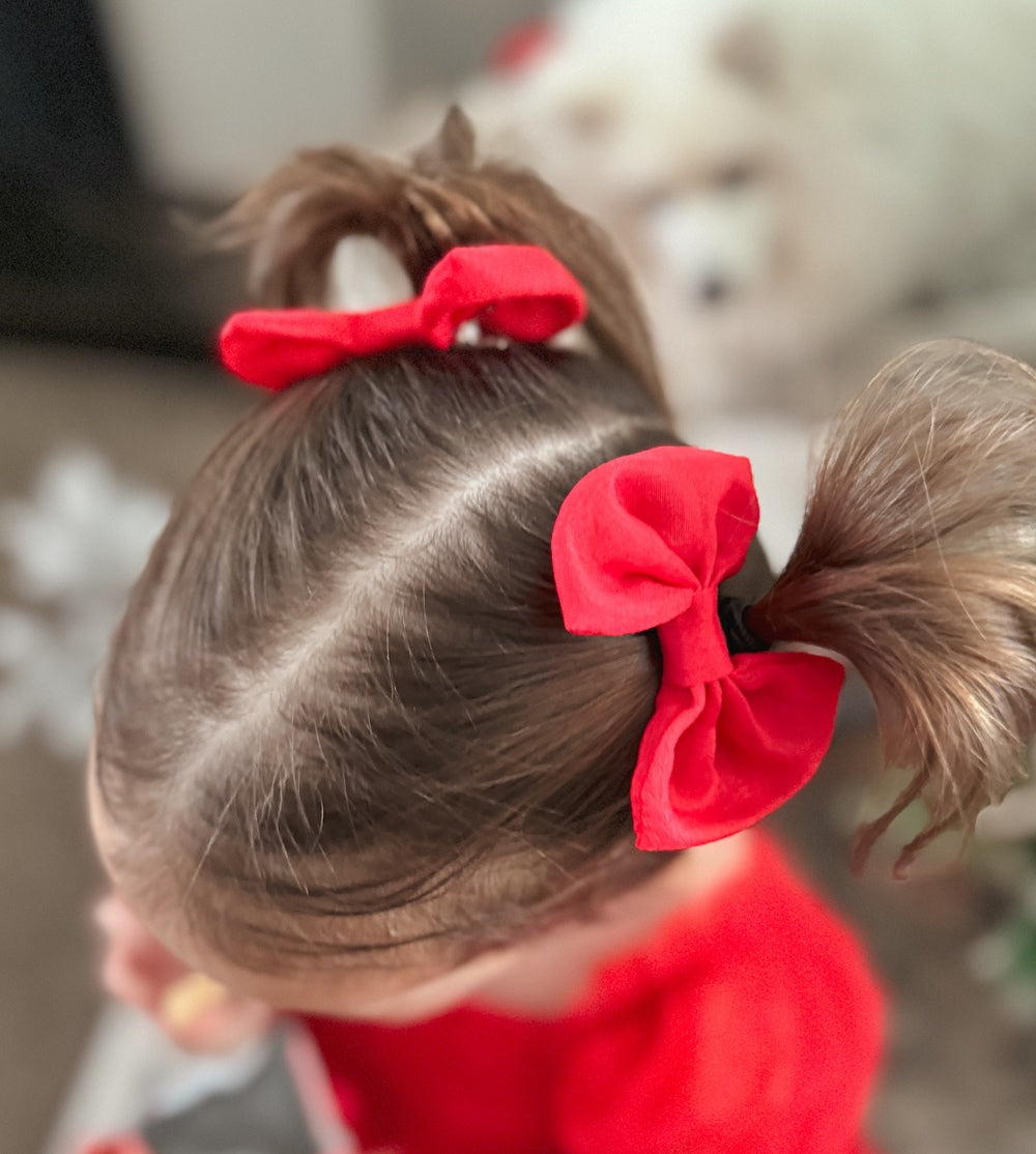 Red Elegance Hair Bows - All Products