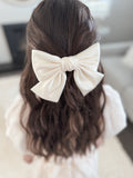 Girls Champagne Satin Bow - A Little Lacey · Photo 3 of 3