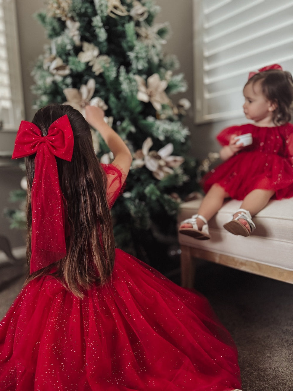 Sparkle Red Christmas Bow - A Little Lacey · Photo 4 of 5