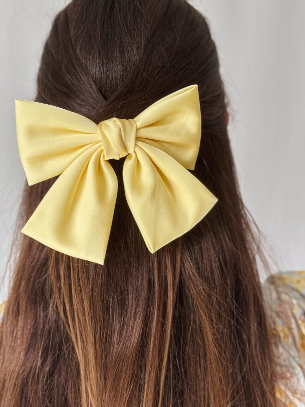 Girls Yellow Satin Bow - Shop All