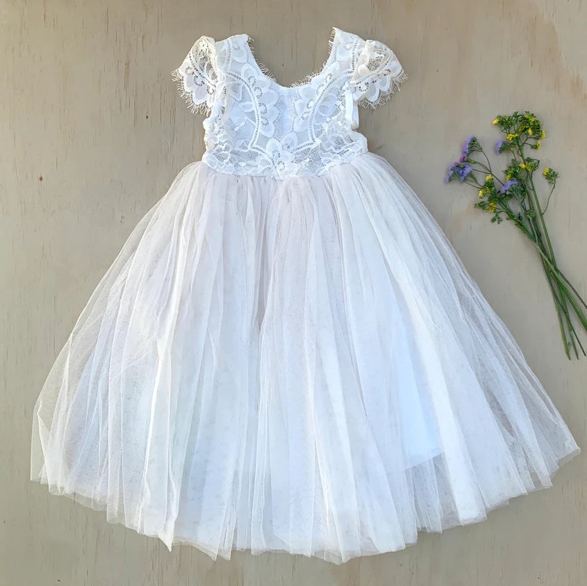 Celeste Girls Ivory Dress - Flower Girl Dresses