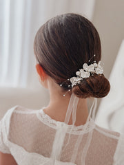 Ivory Pearl Wrist Corsage - A Little Lacey