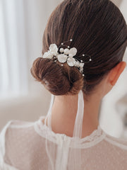 Ivory Pearl Wrist Corsage - A Little Lacey