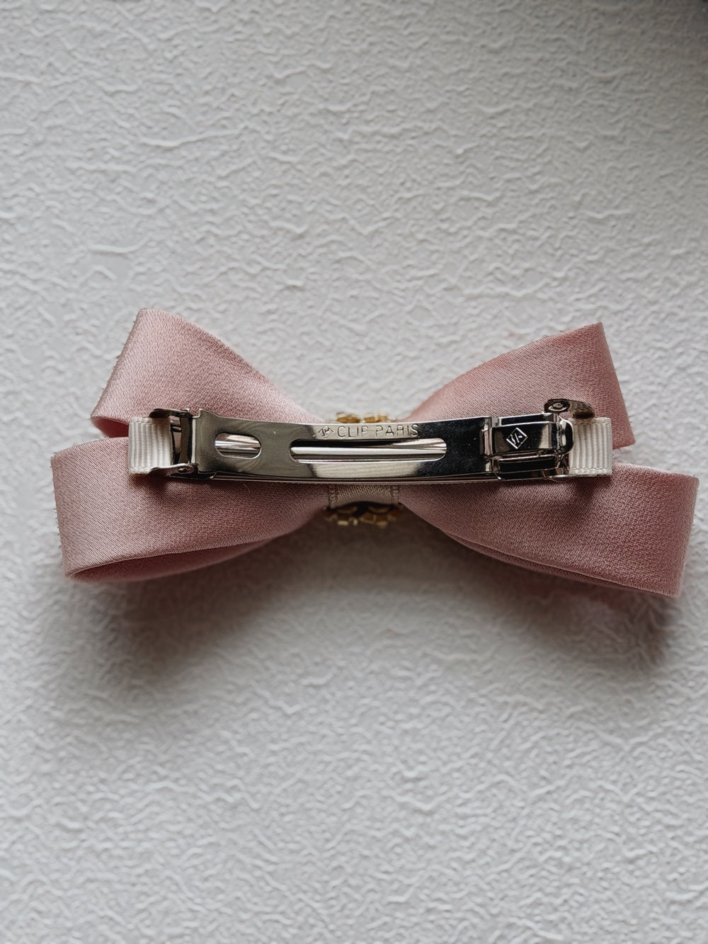 Girls bow hair clip with sparkling embellishment
