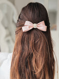satin-look bow hair clip for girls