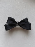 Girls bow hair clip with diamante centre