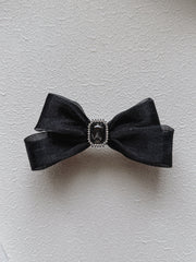 Jewel Midnight Hair Bow - A Little Lacey