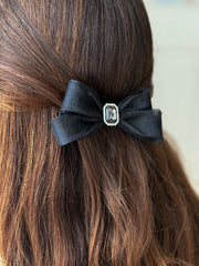 Jewel Midnight Hair Bow - A Little Lacey