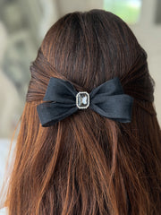 Jewel Midnight Hair Bow - A Little Lacey