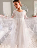 Lace and tulle flower girl dress