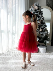 Juniper Girls Red Christmas Dress - A Little Lacey