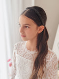 Elegant black headband for girls formal dresses