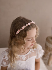 Petals and Grace Girls Headband - Pink - A Little Lacey