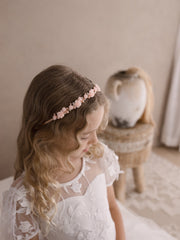 Petals and Grace Girls Headband - Pink - A Little Lacey