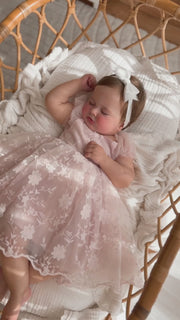 Isla Rose Light Pink Baby Dress - A Little Lacey