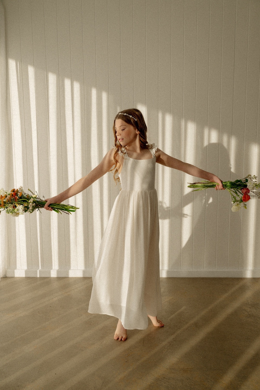 Leilani Girls Ivory Dress