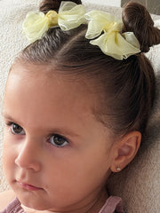 Lemon Girls Pigtail Bows - A Little Lacey