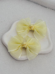 Lemon Girls Pigtail Bows - A Little Lacey