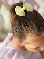 Lemon Girls Pigtail Bows - A Little Lacey