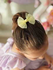 Lemon Girls Pigtail Bows - A Little Lacey