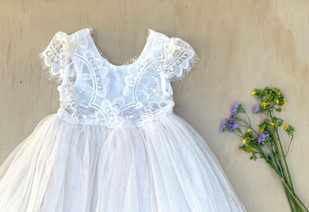Celeste Dress - Ivory - Flower Girl Dresses