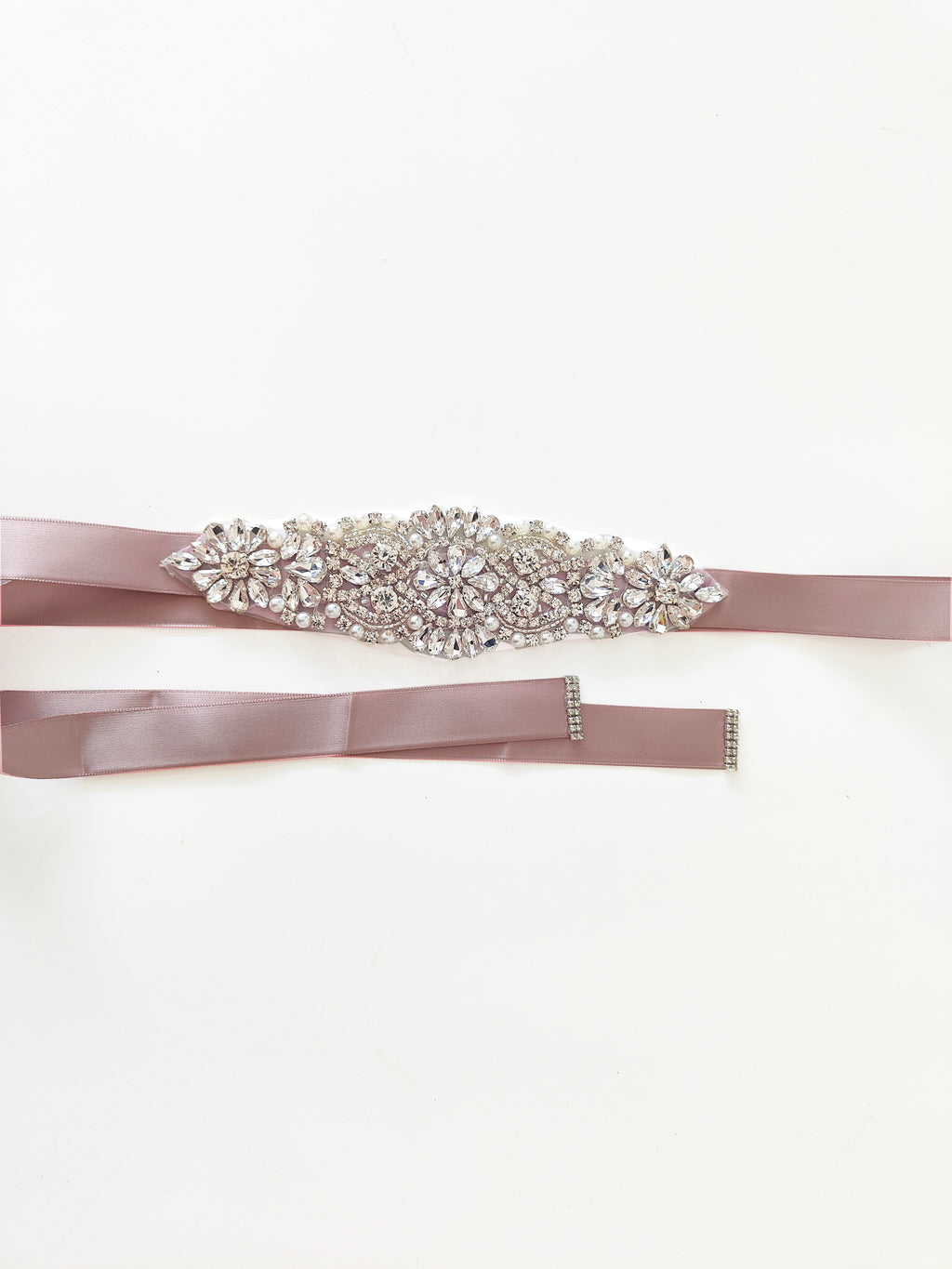 Girls Diamante Sash Belt - Blush - All Accessories