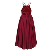 Sofia French Chiffon Burgundy Girls Dress - A Little Lacey