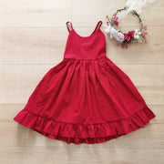 Elsie Girls Ruby Red Dress - SECONDS - A Little Lacey