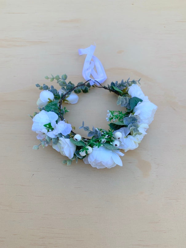 Daphne Girls White Flower Crown - All Accessories