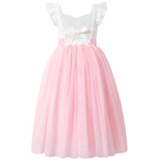 Ella Rose Girls Soft Pink Tie Back Dress - A Little Lacey