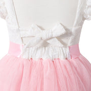 Ella Rose Girls Soft Pink Tie Back Dress - A Little Lacey