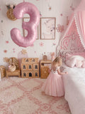 Soft pink lace and tulle girls dress midi length