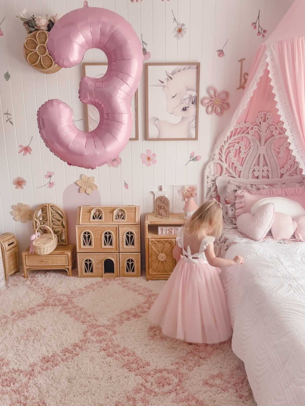 Soft pink lace and tulle girls dress midi length