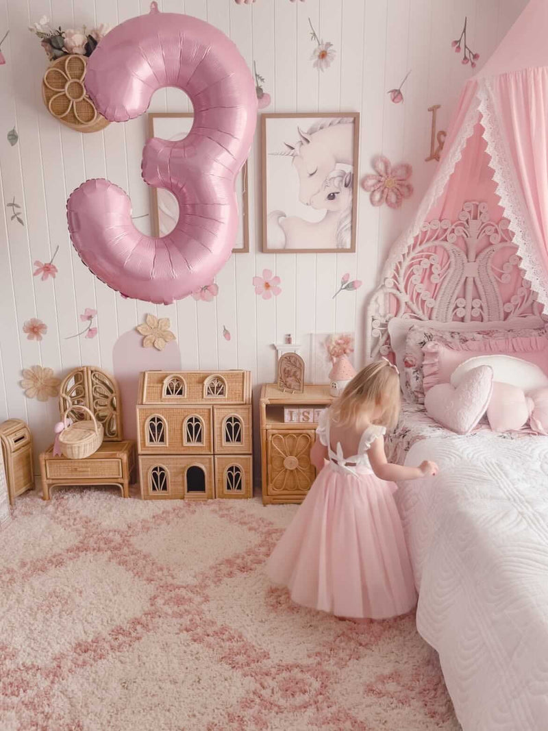 Ella Rose Girls Soft Pink Tie Back Dress - A Little Lacey