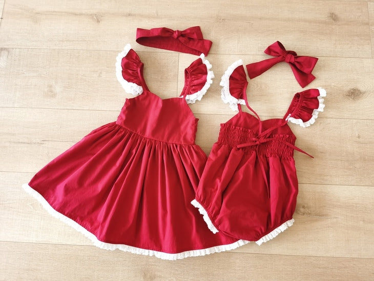 Rosie Girls Red Christmas Dress - A Little Lacey