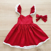 Rosie Girls Red Christmas Dress - A Little Lacey