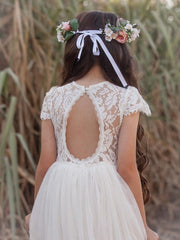 Serenade Girls White Lace Dress - A Little Lacey